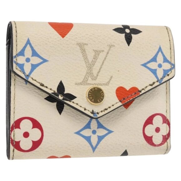 LOUIS VUITTON Monogram Game On Portefeuillezoe Wallet White M57491 Auth 143006 - Picture 1 of 16